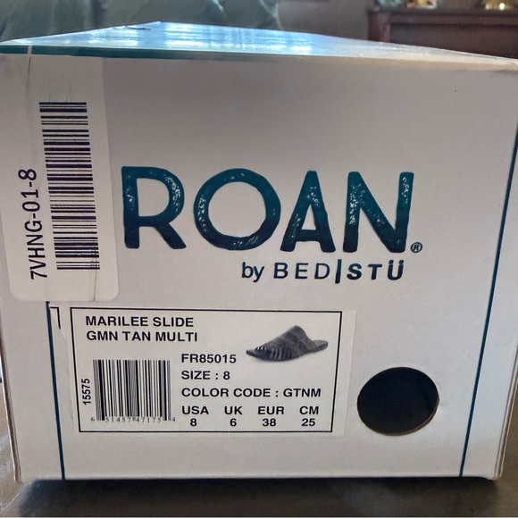 ROAN BY BED|STU Multicolor Huarache Woven Full Grain Leather Slide Sandal. NIB 😍 - Picture 3 of 8